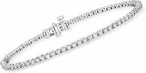 Ross-Simons 1.00 ct. t.w. Lab-Grown Diamond Tennis Bracelet in Sterling Silver