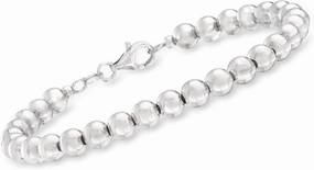 Ross-Simons Italian 6mm Sterling Silver Bead Bracelet