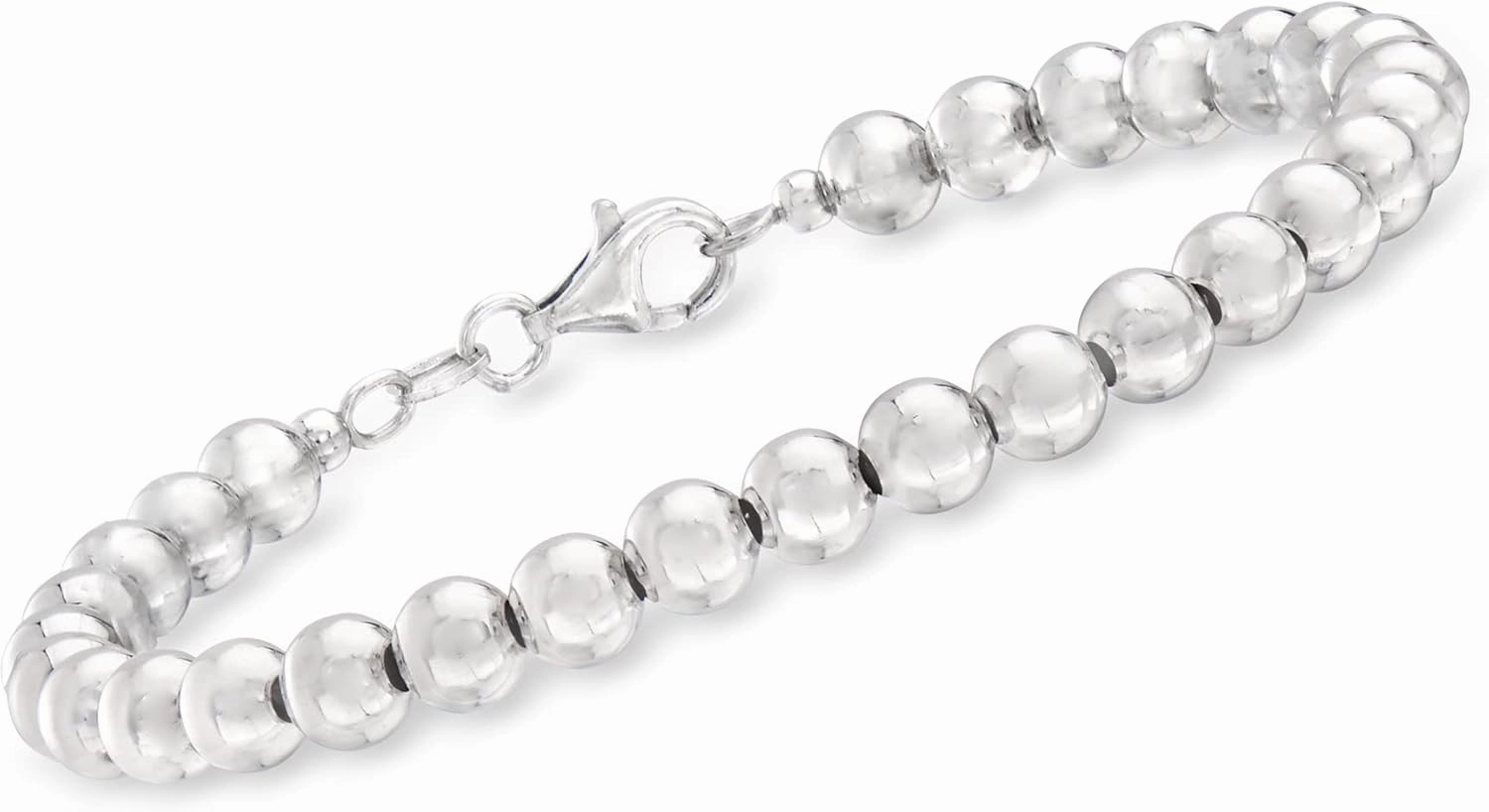 Ross-Simons Italian 6mm Sterling Silver Bead Bracelet