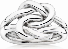 Ross-Simons Italian Sterling Silver Double Love Knot Ring