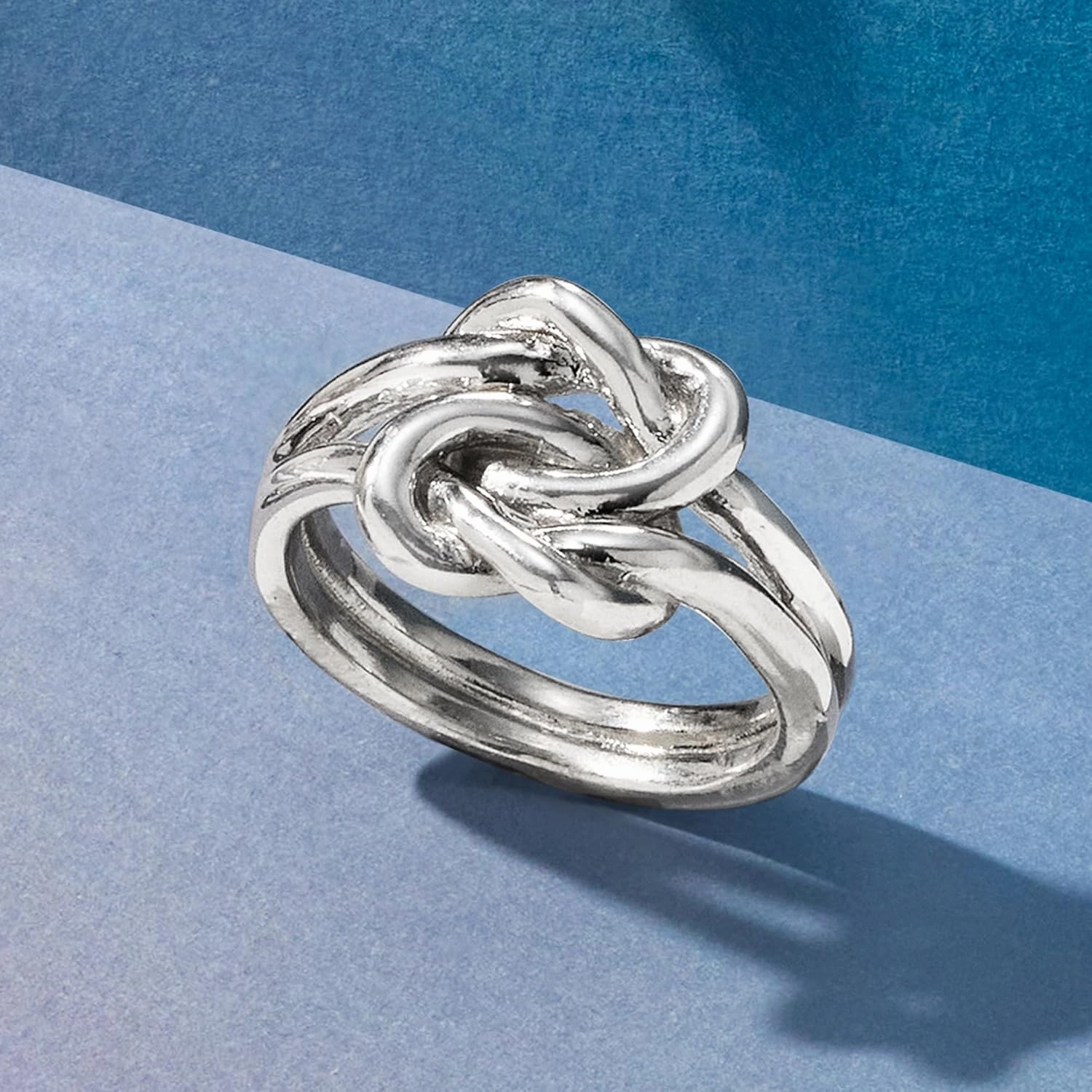 Ross-Simons Italian Sterling Silver Double Love Knot Ring