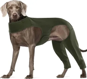 ROZKITCH Dog Surgery Recovery Sleeve Rear Legs, Pet Sleeve to Prevent Licking Wound Elbow Brace Protector, Dog Recovery Suit Cone Collar Alternative for Sprain ACL CCL Arthritis Joint Care Green 3XL