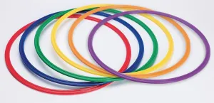 S&S Worldwide 26" Flat Agility Rings/Hoops. Virtually Unbreakable Rings for Hula Hooping or Agility Drills. Super Durable One-Piece Injection Molded Polypropolene.