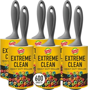 Scotch-Brite Extreme Clean Lint Roller, 50 Percent Stickier, Works Great On Pet Hair, 100 Sheets