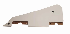 Screwless - No Drill - Pickguard Mount (with pickguard included) compatible with Les Paul guitars (White)