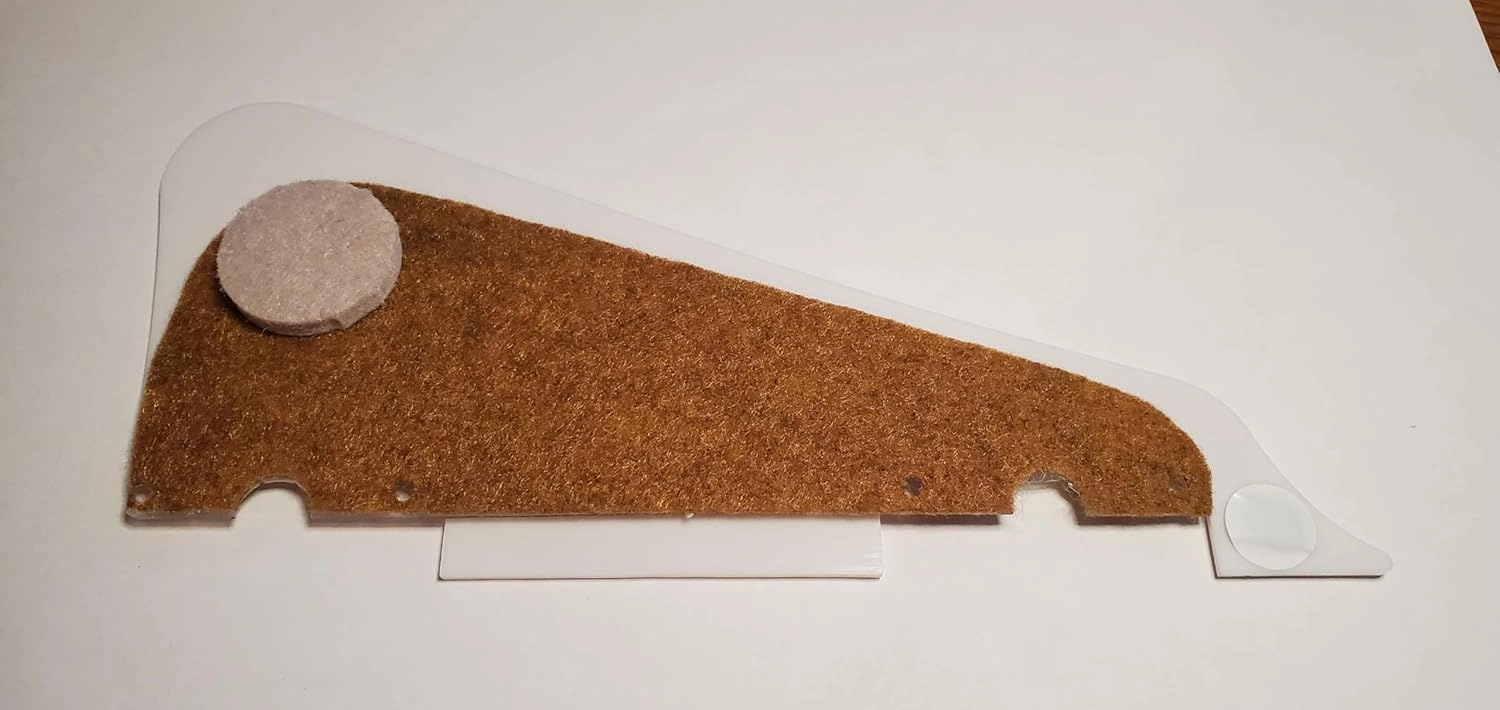Screwless - No Drill - Pickguard Mount (with pickguard included) compatible with Les Paul guitars (White)