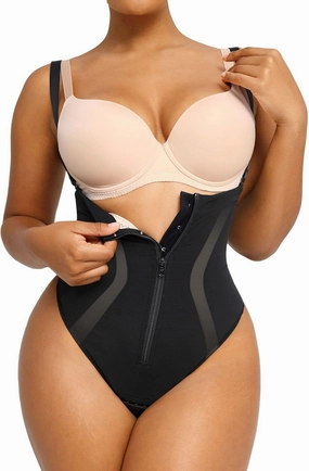 SHAPELLX Shapewear Tummy Control Womens High Waist Body Shaper Thong Butt Lifting Shapewear Bodysuit Colombianas