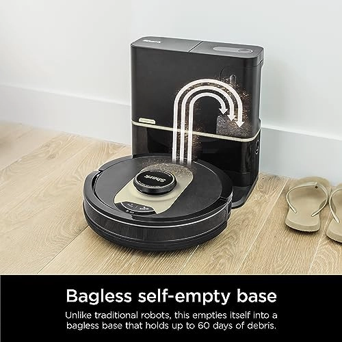 Shark AI Ultra 2-in-1 Robot Vacuum & Mop with Sonic Mopping, Matrix Clean, Home Mapping, HEPA Bagless Self Empty Base and 2 Microfiber Mopping Pads