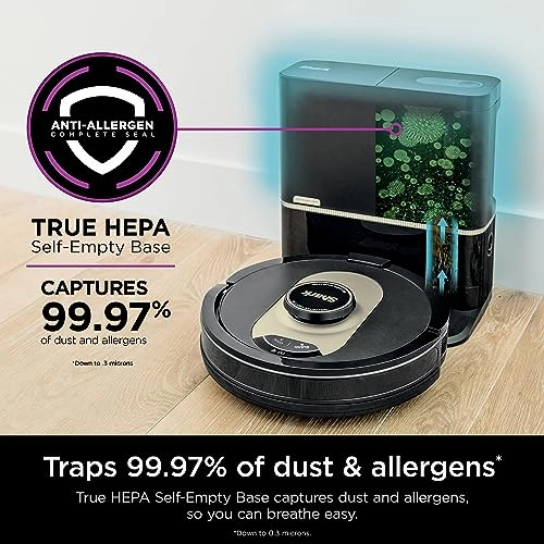Shark AI Ultra 2-in-1 Robot Vacuum & Mop with Sonic Mopping, Matrix Clean, Home Mapping, HEPA Bagless Self Empty Base and 2 Microfiber Mopping Pads