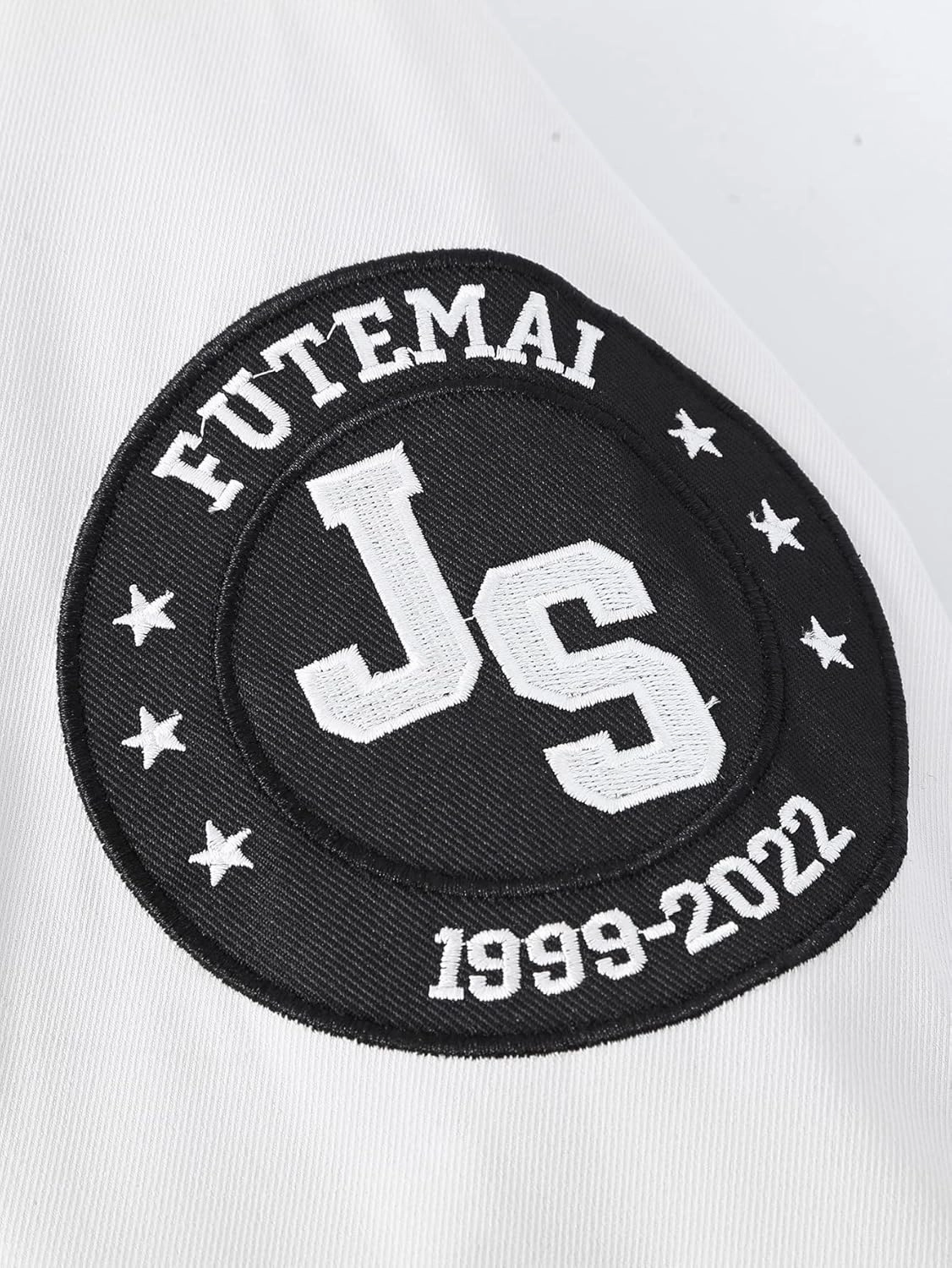 SHENHE Men's Letter Print Varsity Jacket Color Block Streetwear Bomer Baseball Jacket