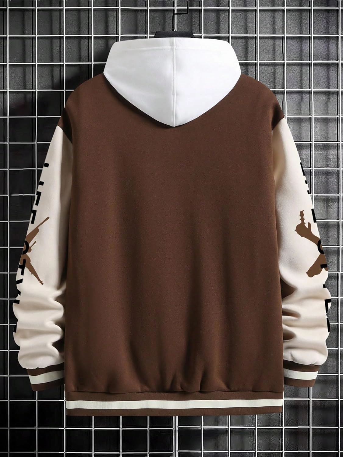 SHENHE Men's Slogan Graphic Button Down Varsity Jacket Baseball Bomber Jackets
