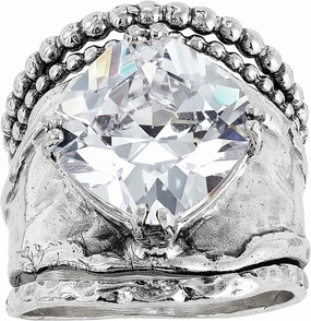 Silpada 'Full of Charm' Sterling Silver Cubic Zirconia Ring