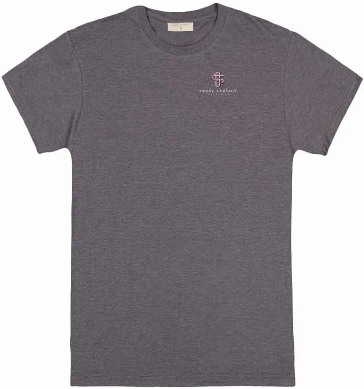 Simply Southern Love is a Four Legged Word Women's Relaxed Fit Short Sleeve T-Shirt, Iron Heather