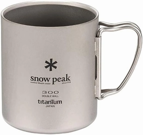 Snow Peak Titanium Double Wall Mug, Titanium, 300 ml, MG-152