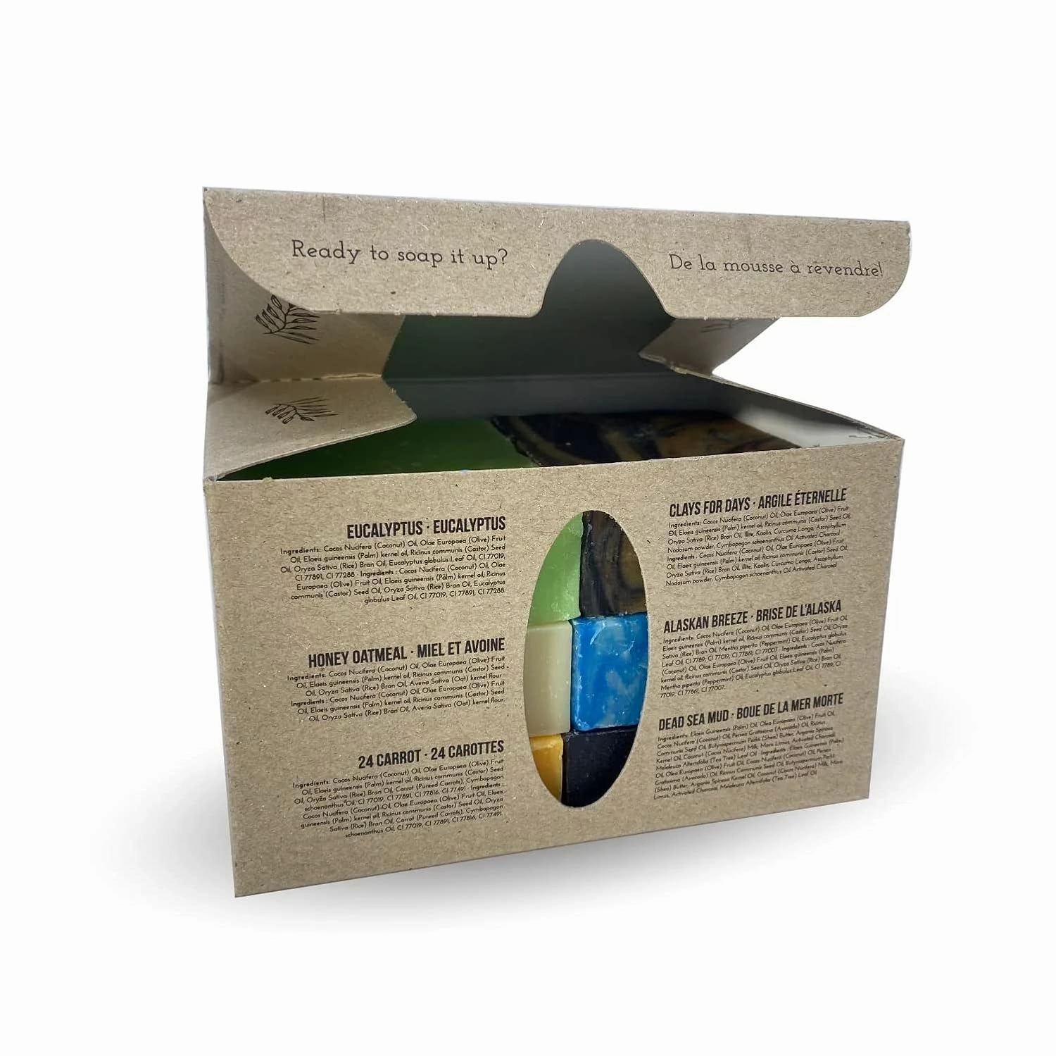 Soap Bar Set, Cold Process Method, Long-Lasting, Handmade, Sulfate-Free, Natural Luxury Soaps, Essential Oils, Travel Soaps, Gift Set, Assorted Scents, 6 Bars of Soap