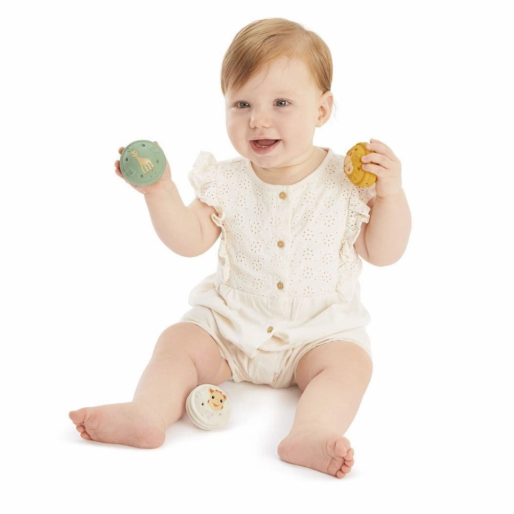 Sophie La Girafe - 3 Musical Balls Hearing - Natural rubber