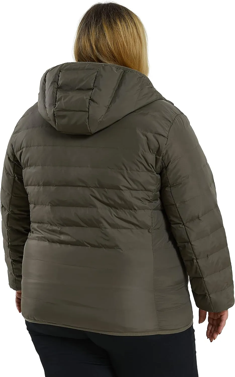 Soularge Women's Plus Size Winter Packable Lightweight Down Coat with Detachable Hood