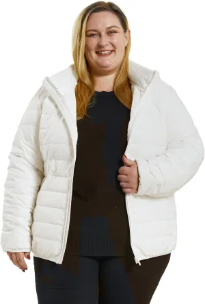 Soularge Women's Plus Size Winter Packable Lightweight Down Coat with Detachable Hood