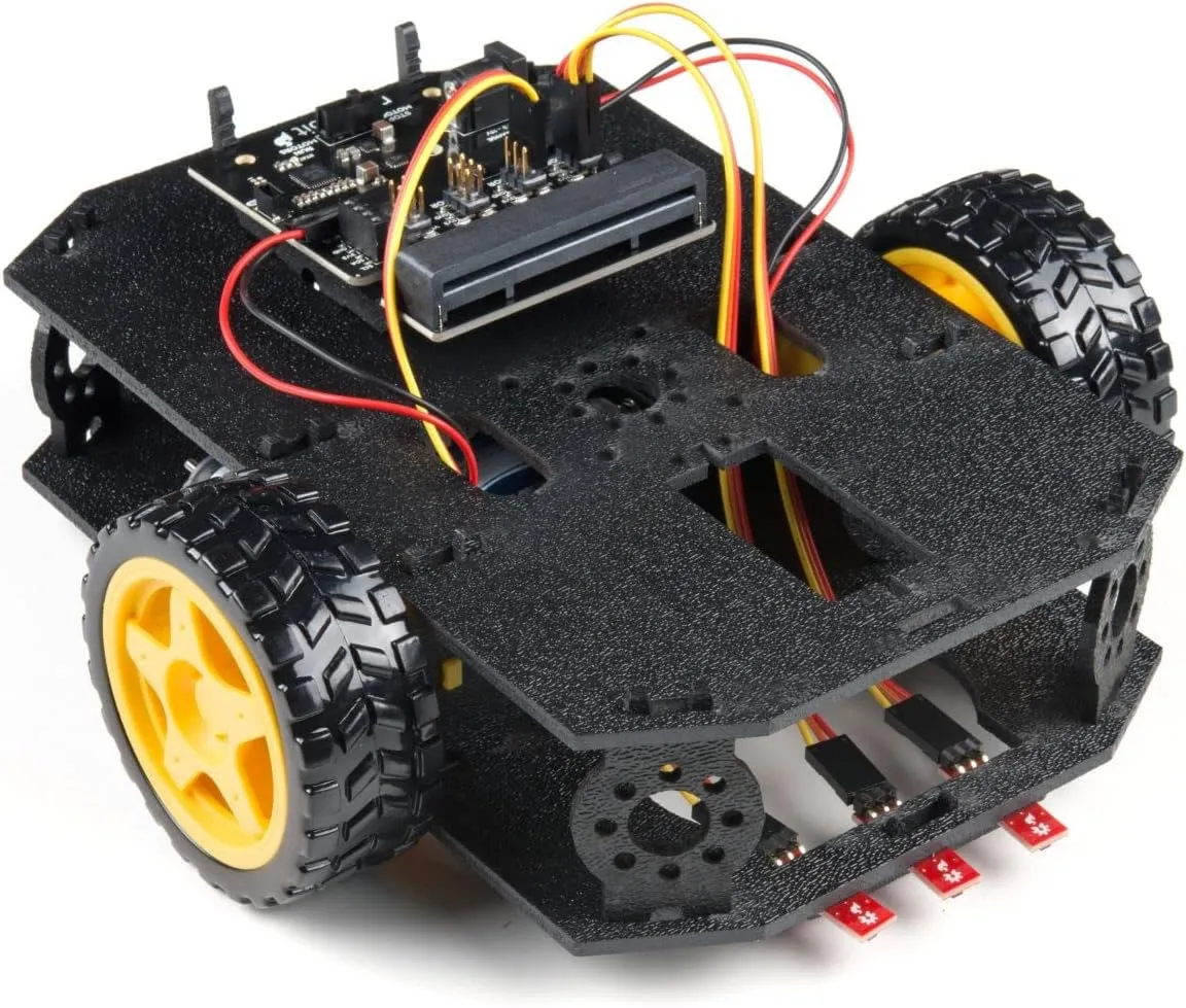 SparkFun micro:bot kit - v2.0 - Qwiic-enabled robotics platform Learn to build and program robots Includes Line Following Sensors Accelerometer Servos to make a jousting combat bot Classroom Education