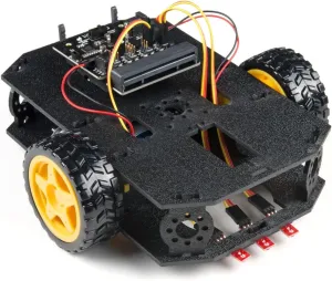 SparkFun micro:bot kit - v2.0 - Qwiic-enabled robotics platform Learn to build and program robots Includes Line Following Sensors Accelerometer Servos to make a jousting combat bot Classroom Education