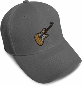 Speedy Pros Baseball Caps for Men & Women Embroidered Electric Guitar Brown Embroidery Ladies & Men Baseball Hats