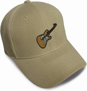 Speedy Pros Baseball Caps for Men & Women Embroidered Electric Guitar Brown Embroidery Ladies & Men Baseball Hats