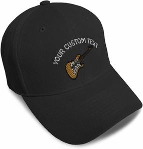 Speedy Pros Baseball Caps for Men & Women Embroidered Electric Guitar Brown Embroidery Ladies & Men Baseball Hats