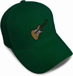 Speedy Pros Baseball Caps for Men & Women Embroidered Electric Guitar Brown Embroidery Ladies & Men Baseball Hats