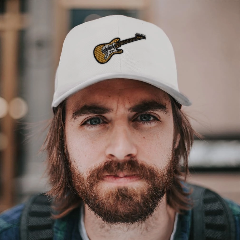 Speedy Pros Baseball Caps for Men & Women Embroidered Electric Guitar Brown Embroidery Ladies & Men Baseball Hats