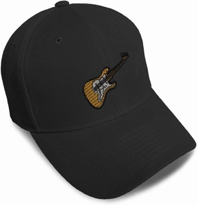 Speedy Pros Baseball Caps for Men & Women Embroidered Electric Guitar Brown Embroidery Ladies & Men Baseball Hats