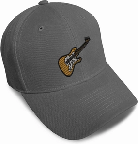 Speedy Pros Baseball Caps for Men & Women Embroidered Electric Guitar Brown Embroidery Ladies & Men Baseball Hats