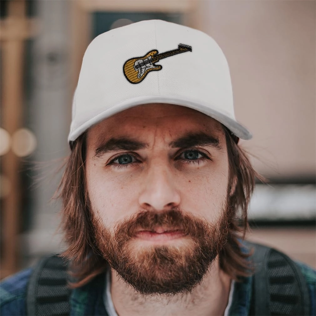 Speedy Pros Baseball Caps for Men & Women Embroidered Electric Guitar Brown Embroidery Ladies & Men Baseball Hats