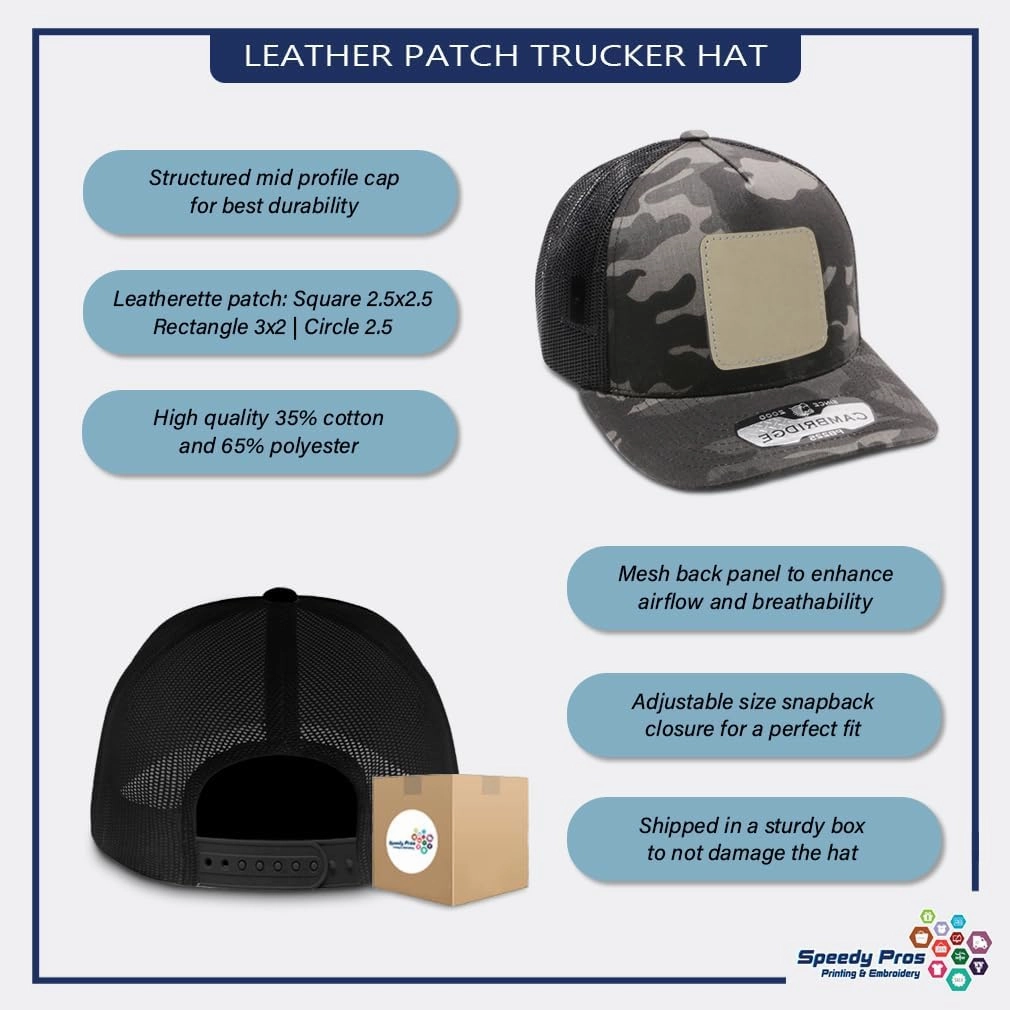 Speedy Pros Engraving Trucker Mesh Cap Thank A Farmer Inspiration & Motivation Gratitude Snapback Polyester