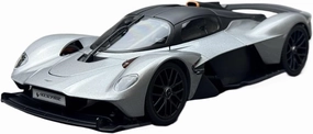 Sports car Metal Model 1:18 for Aston Martin Valkyrie Simulation Alloy Car Model Static Ornaments Silver Green for Home Décor(Silver)