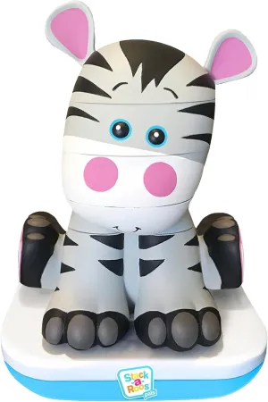 Stack-a-Roos Baby Zebra by Salus Brands - Animal Stacking Toy, Educational Early Learning Toy for Infants Babies Toddlers, Age 12  Months - Great Baby Gifts, STEM