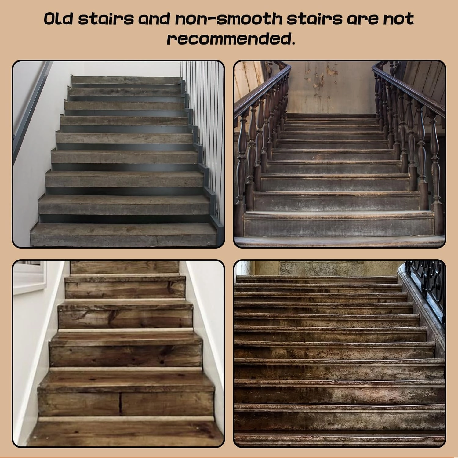 Stair Treads for Wooden Steps 15pcs - 8x30in Carpet Stairs Runner Indoor Non-Slip Stair Mats for Kids Elders and Pets