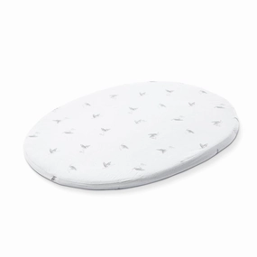 Stokke Sleepi Mini Fitted Sheet by Pehr V2, Stork - Not Compatible with Mini Mattress Made Before August 2022 - Soft, 100% Organic Cotton