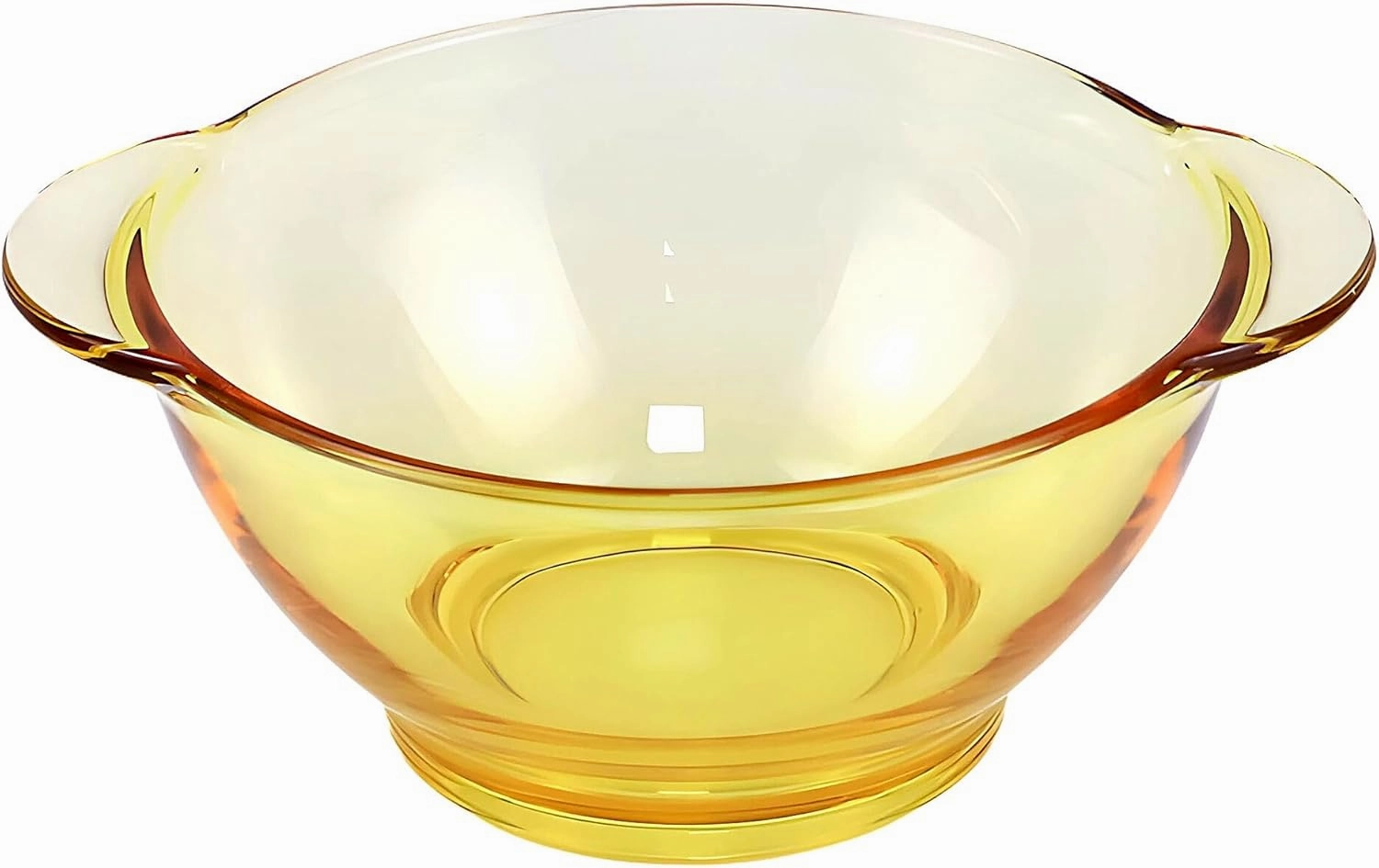 STPGoods Glass Dinner Plates - Set of 6, Blue Cobalt Transparent Glass Eating Plates, Circular Glass Dinnerware for Salad, Bread, Dinner (Salad Bowl Yellow, Set of 6)