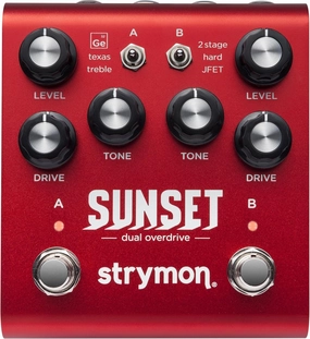 Strymon Sunset Dual Overdrive and Boost Guitar Effects Pedal for Electric and Acoustic Guitar, Synths and Keyboards