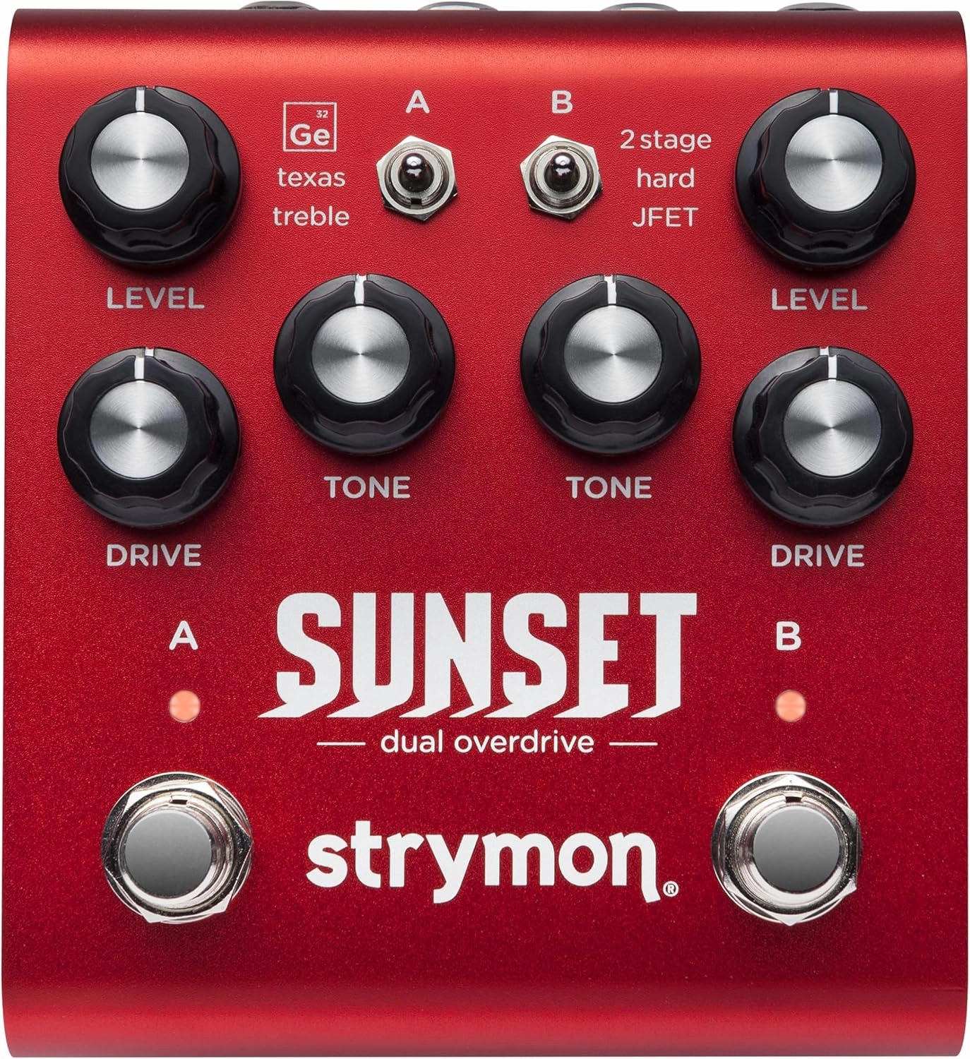 Strymon Sunset Dual Overdrive and Boost Guitar Effects Pedal for Electric and Acoustic Guitar, Synths and Keyboards