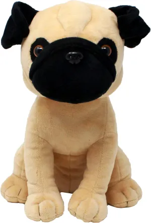 Stuffed Animals: Ryan - 10" Tan Pug - Based on Real-Life Adopted Pets - Benefiting The Animal Shelters They were Adopted from - Dog Plush Gift for Kids
