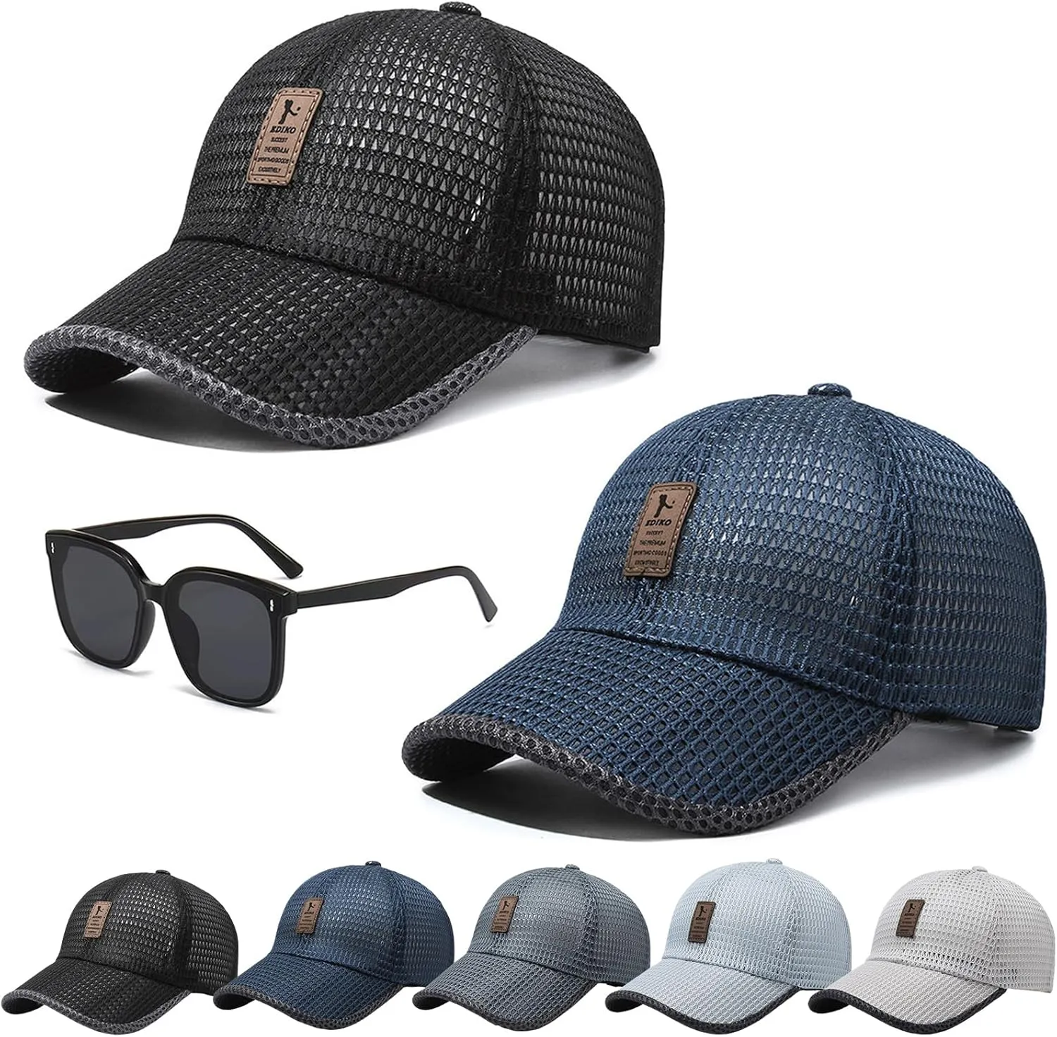 Summer Outdoor Casual Baseball Cap, 2024 New Mesh Hats for Men, Adjustable Quick Dry Cool Summer Caps for Men Women