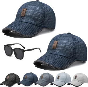 Summer Outdoor Casual Baseball Cap, 2024 New Mesh Hats for Men, Adjustable Quick Dry Cool Summer Caps for Men Women