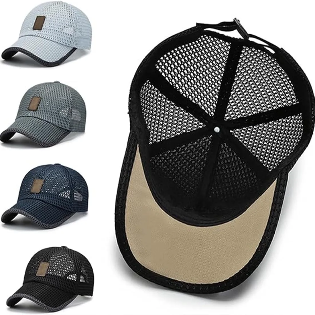 Summer Outdoor Casual Baseball Cap, 2024 New Mesh Hats for Men, Adjustable Quick Dry Cool Summer Caps for Men Women