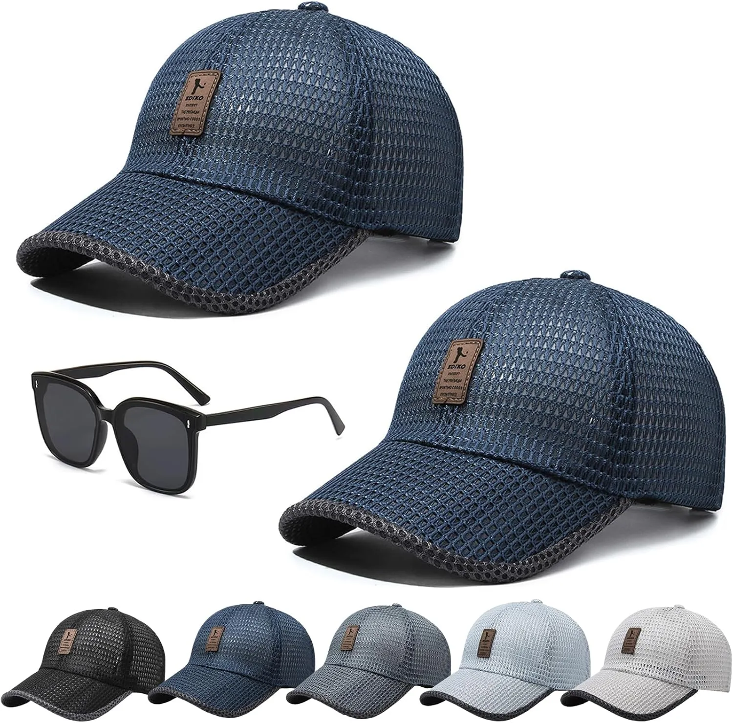 Summer Outdoor Casual Baseball Cap, 2024 New Mesh Hats for Men, Adjustable Quick Dry Cool Summer Caps for Men Women