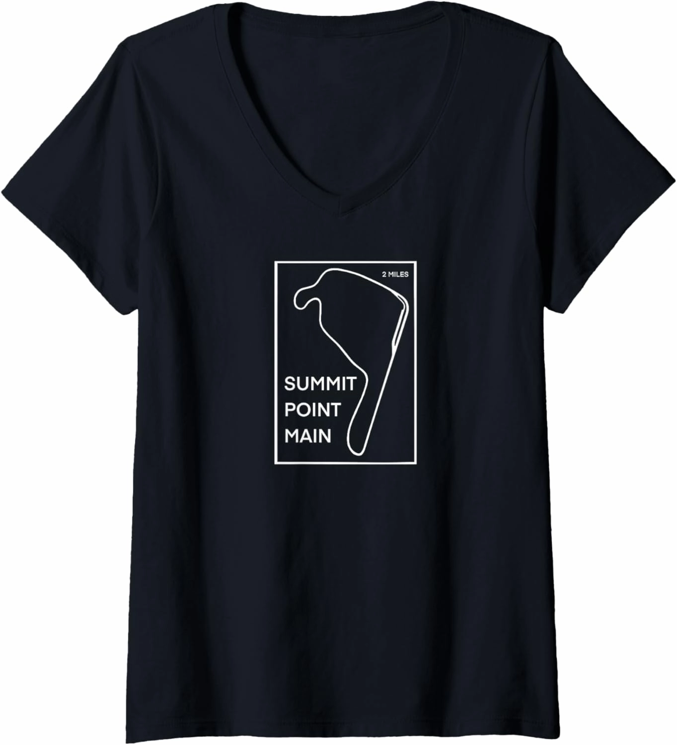 Summit Point main track map V-Neck T-Shirt