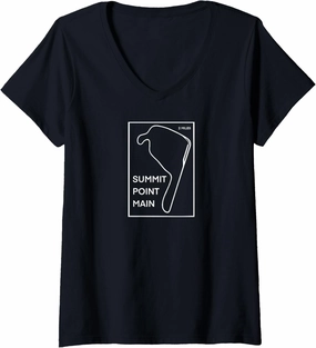 Summit Point main track map V-Neck T-Shirt