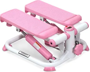 Sunny Health & Fitness Mini Steppers for Exercise at Home, Stair Step Workout Machine, Full Body Cardio Equipment, with Optional Free SunnyFit App Connection and Resistance Band