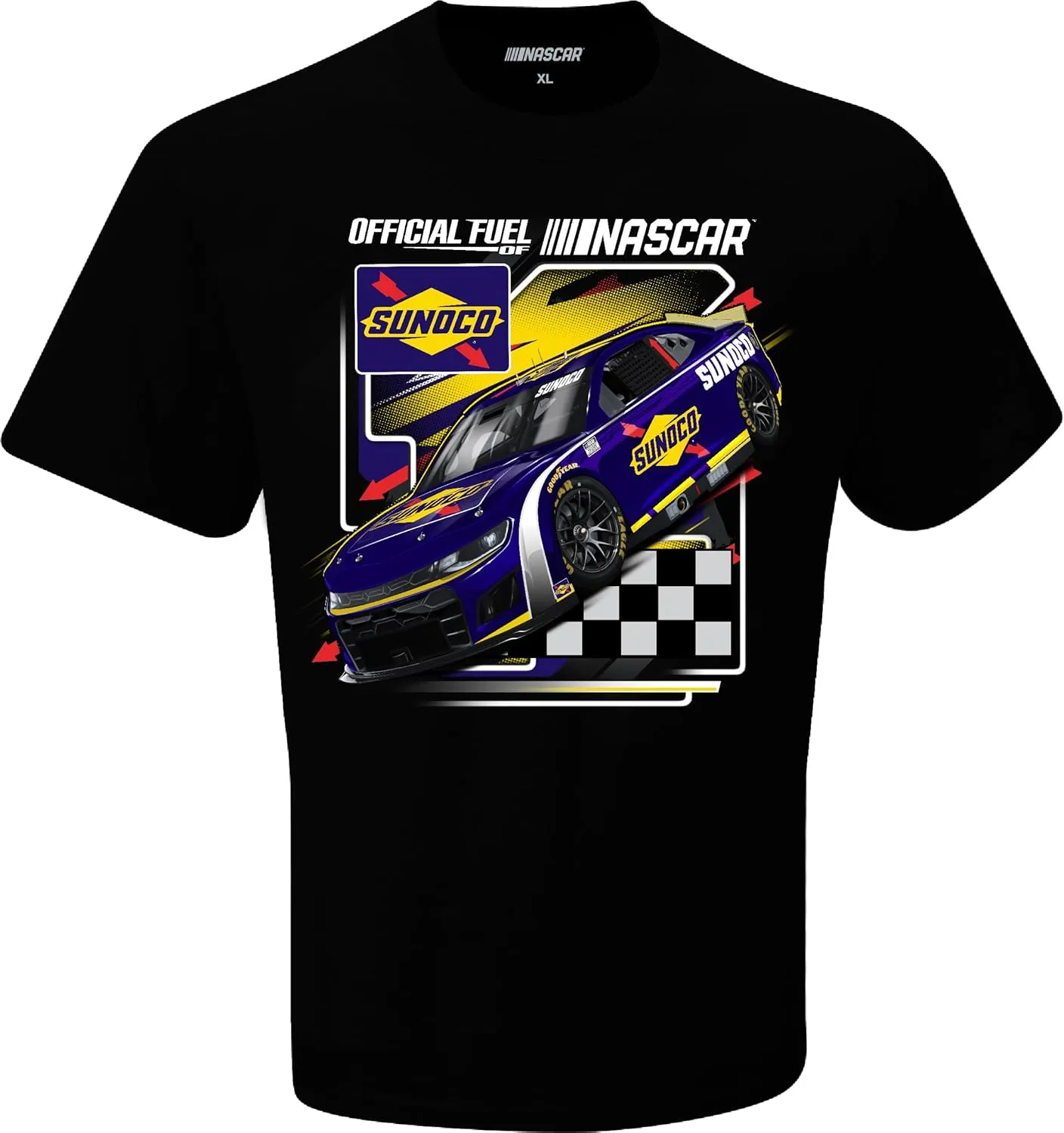 Sunoco Fuel NASCAR Cup Series Car Scheme Black Racing T-Shirt