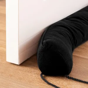 Sunolga 38" Door Draft Stopper Blocks Hot Cold Air with Removable Washable Cover for Gaps Up to 3", All-Season Noise and Wind Seal for The Bottom of Door and Window, Home Essentials, Black